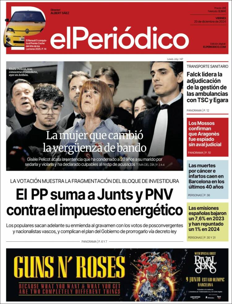 Portada de El Periódico (España)