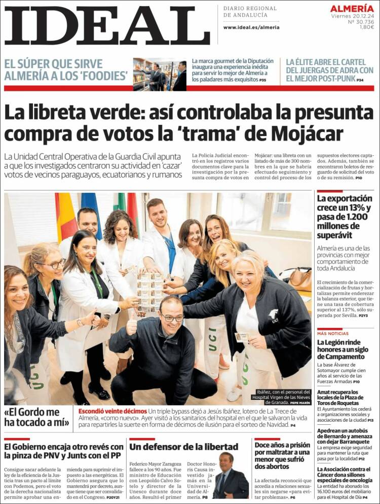 Portada de Ideal Almeria (España)