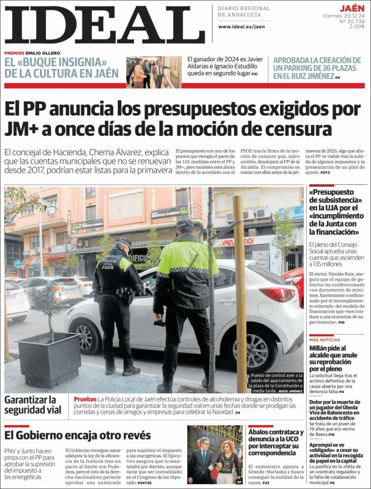 Portada de El Ideal de Jaén (España)