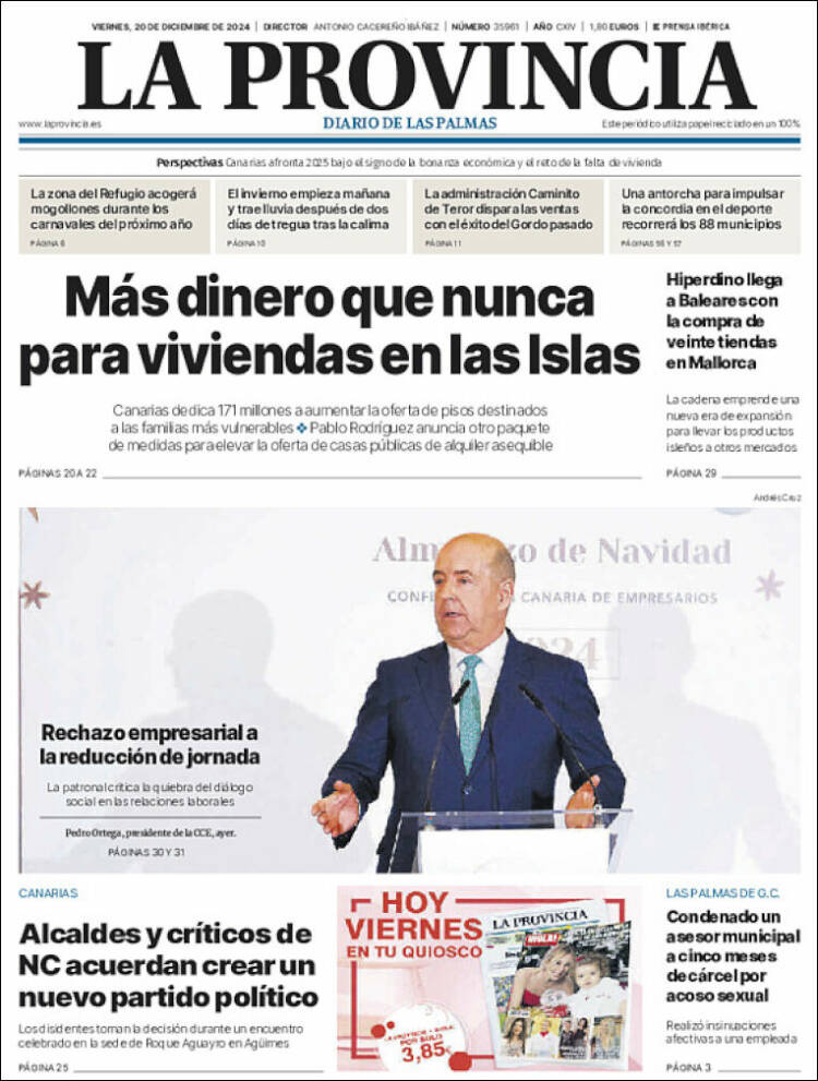 Portada de La Provincia (España)