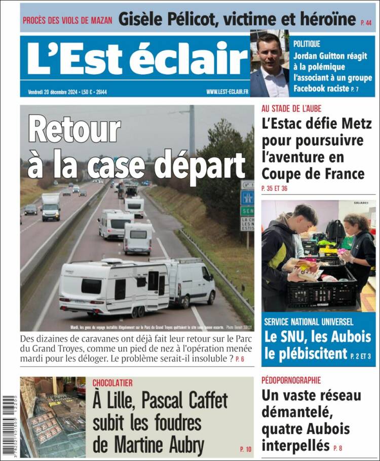 Portada de L'Est Eclair (Francia)
