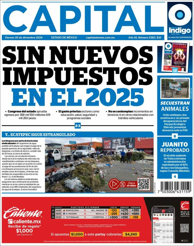 Portada de Capital México (M&eacute;xico)