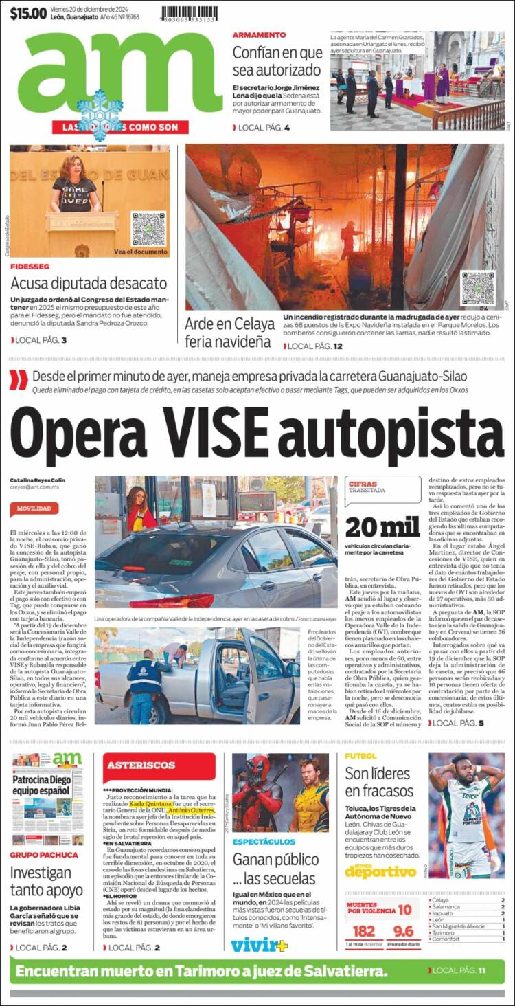 Portada de Al Día A.M. (M&eacute;xico)