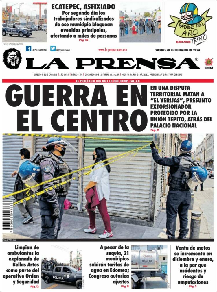 Portada de La Prensa (M&eacute;xico)