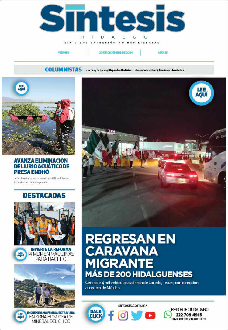 Portada de Sistesis - Hidalgo (M&eacute;xico)