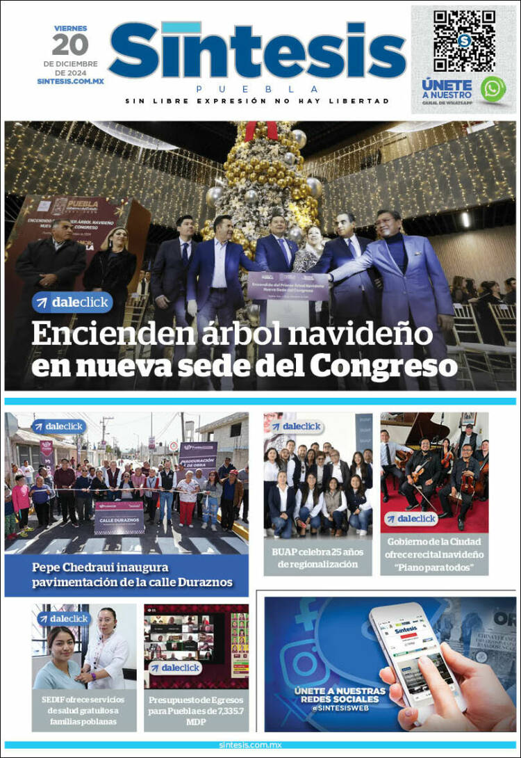 Portada de Síntesis - Puebla (M&eacute;xico)