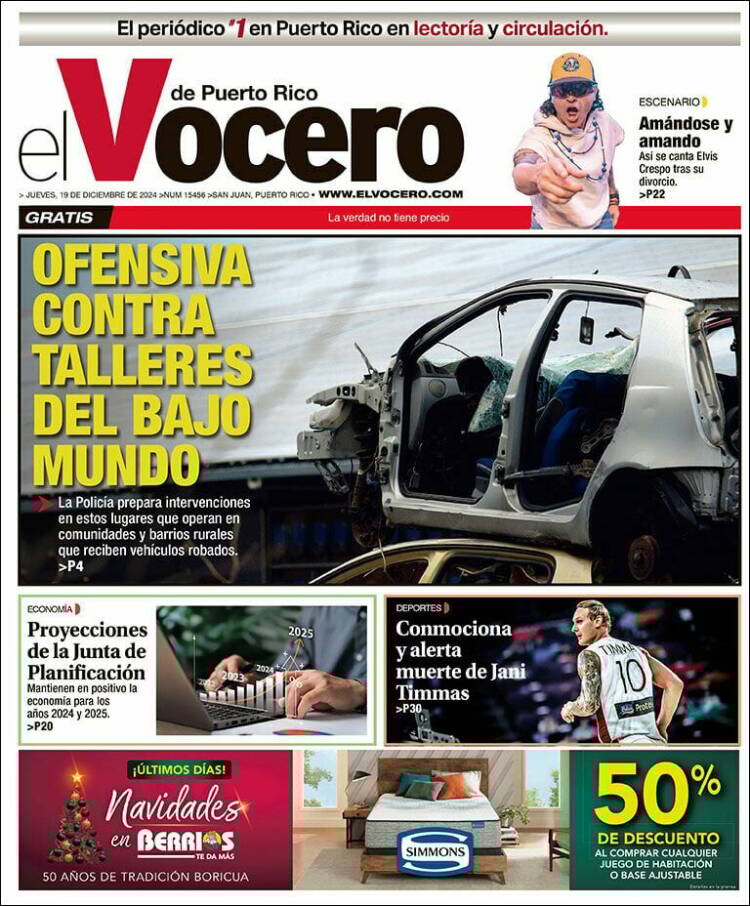 Portada de Vocero (Puerto Rico)