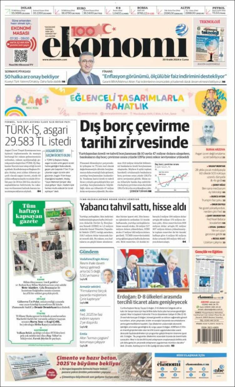 Portada de Dünya (Turqu&iacute;a)