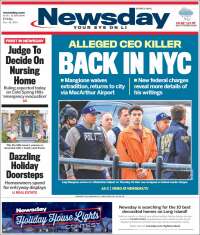 Portada de Newsday (USA)