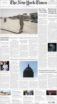 Portada de New York Times (USA)