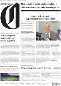 Portada de The Oregonian (USA)