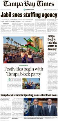 Portada de Tampa Bay Times (USA)