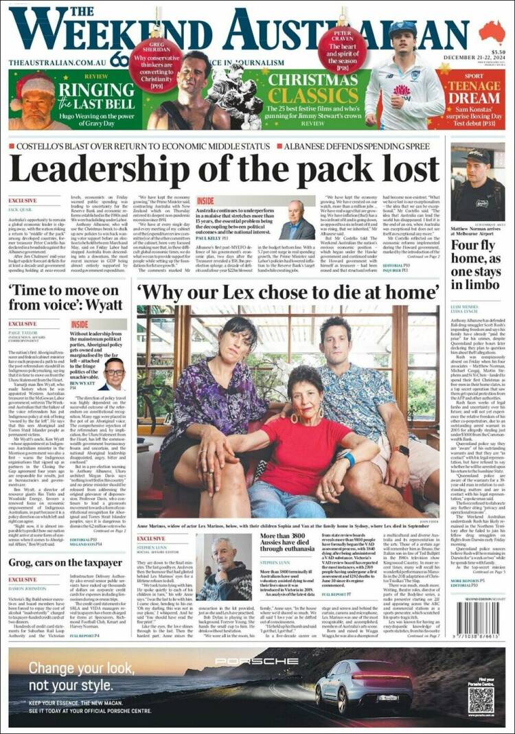 Portada de The Australian (Australia)