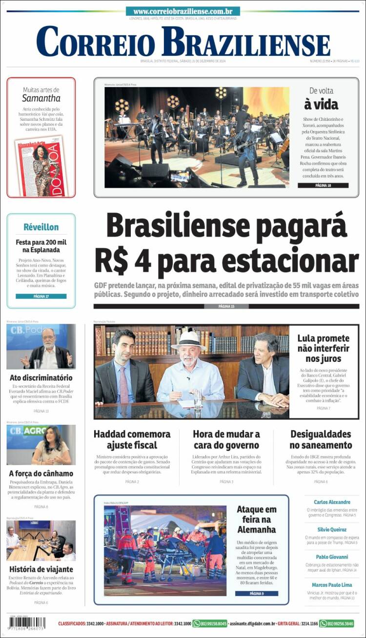 Portada de Correio Braziliense (Brasil)