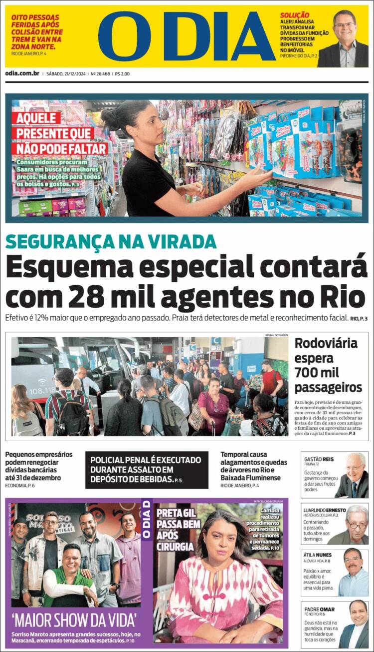 Portada de O Dia (Brasil)