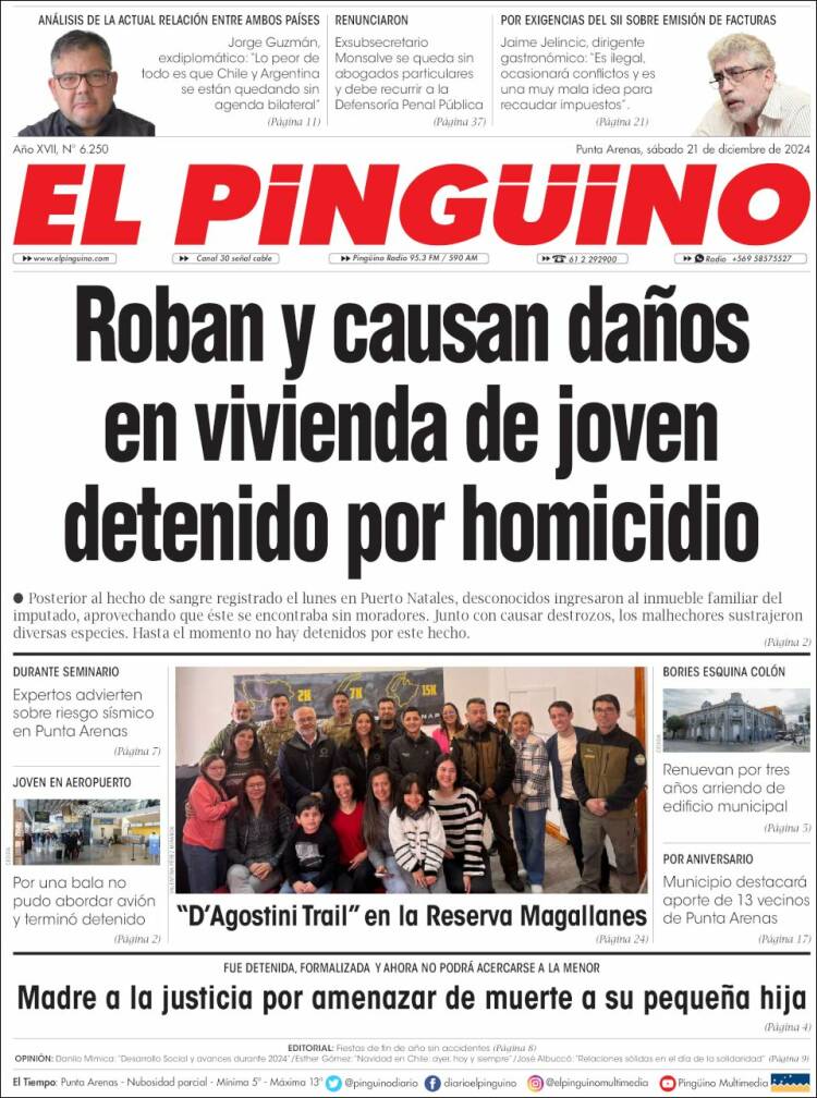 Portada de El Pingüino (Chile)