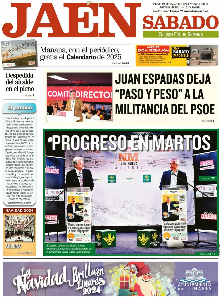 Portada de Diario Jaén (Spain)