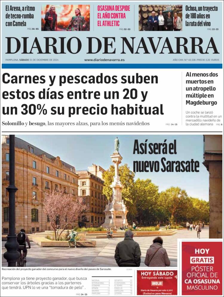 Portada de Diario de Navarra (Spain)