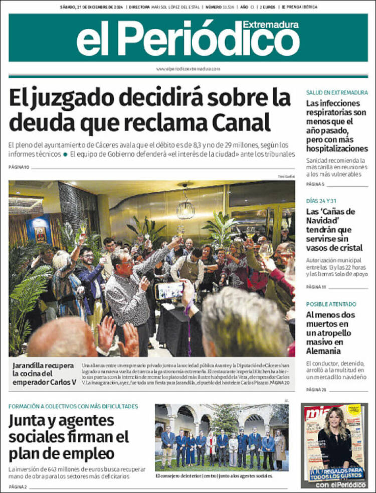 Portada de El Periódico de Extremadura (Spain)