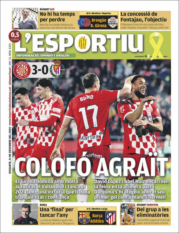 Portada de L'Esportiu : Girona (España)