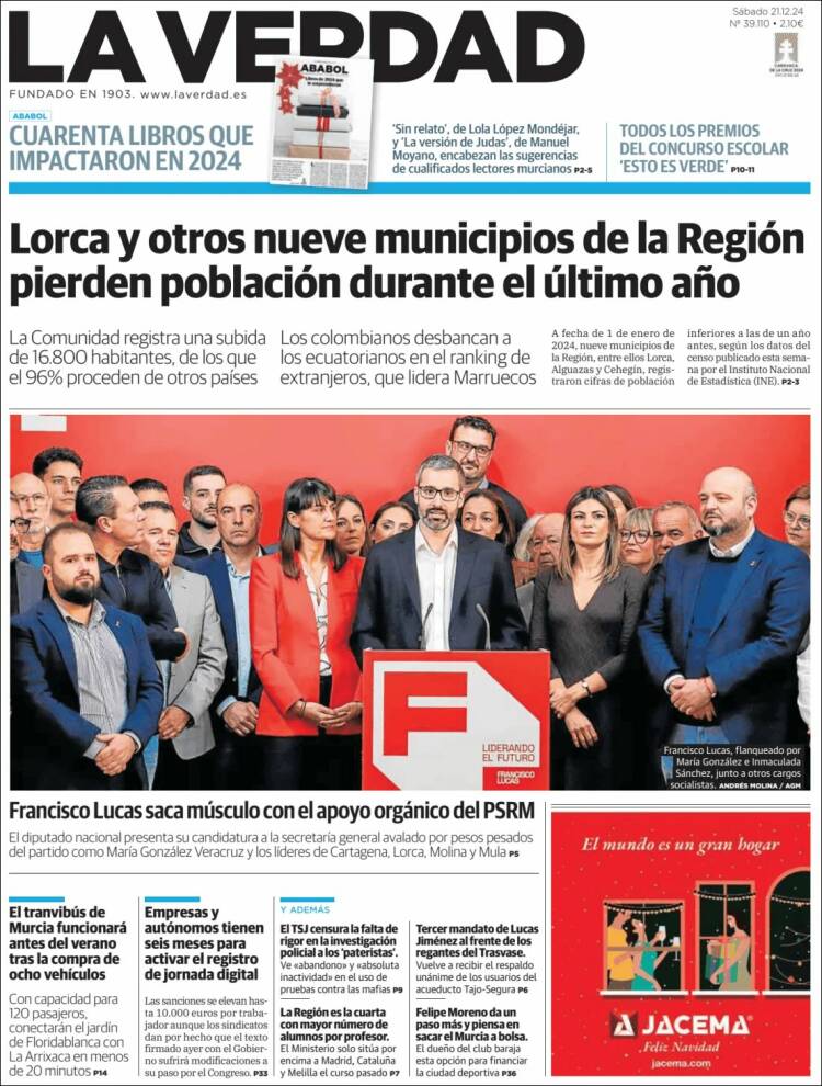 Portada de La Verdad de Murcia (Spain)