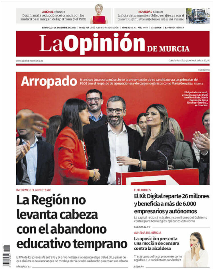 Portada de La Opinión de Murcia (Spain)