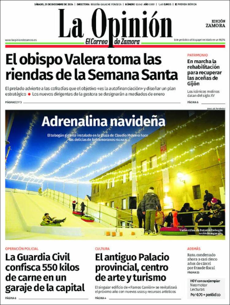 Portada de La Opinión - El Correo de Zamora (España)