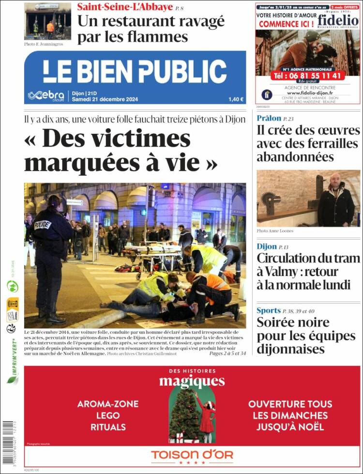 Portada de Le Bien Public (France)