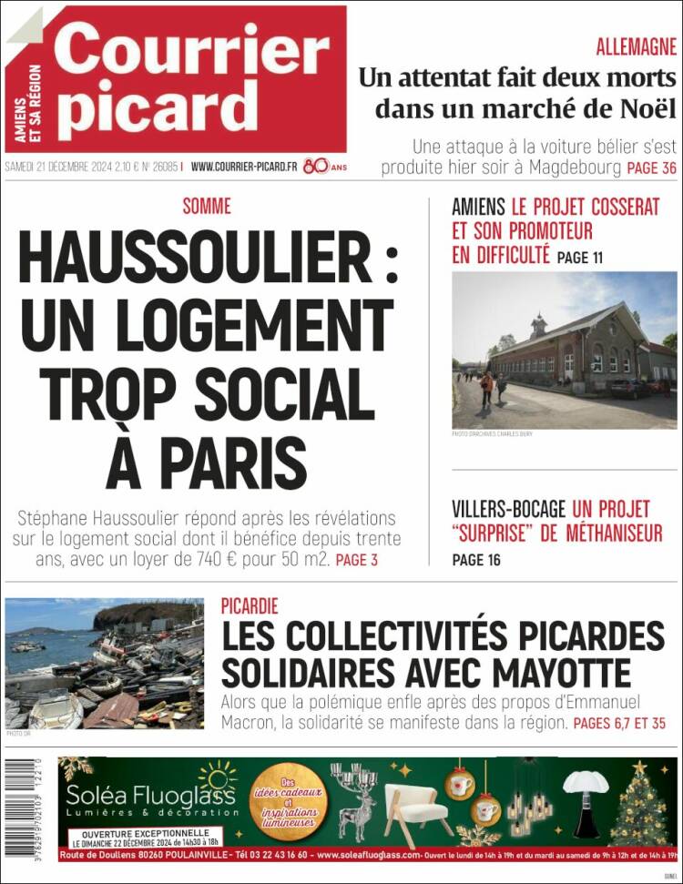 Portada de Courrier Picard (France)