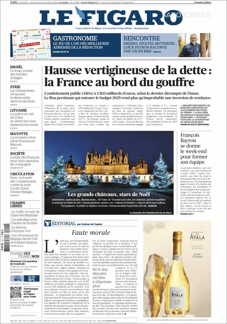 Portada de Le Figaro (France)