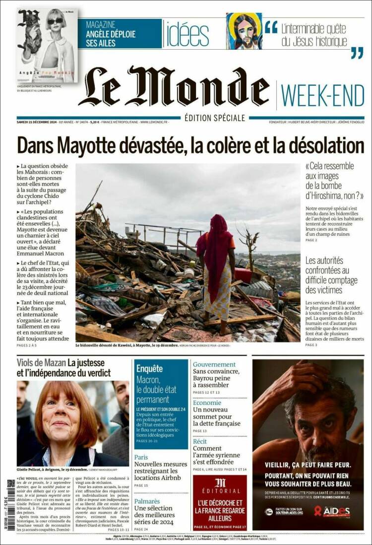 Portada de Le Monde (France)