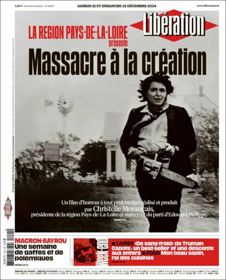 Portada de Libération (France)