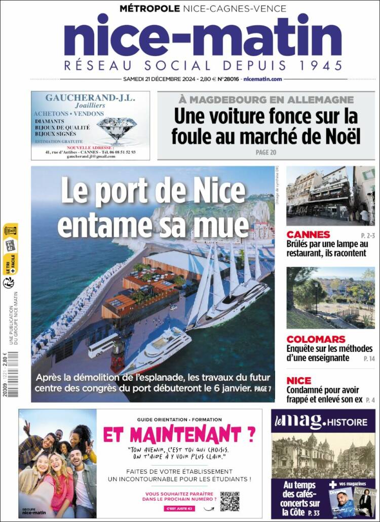 Portada de Nice-Matin (France)