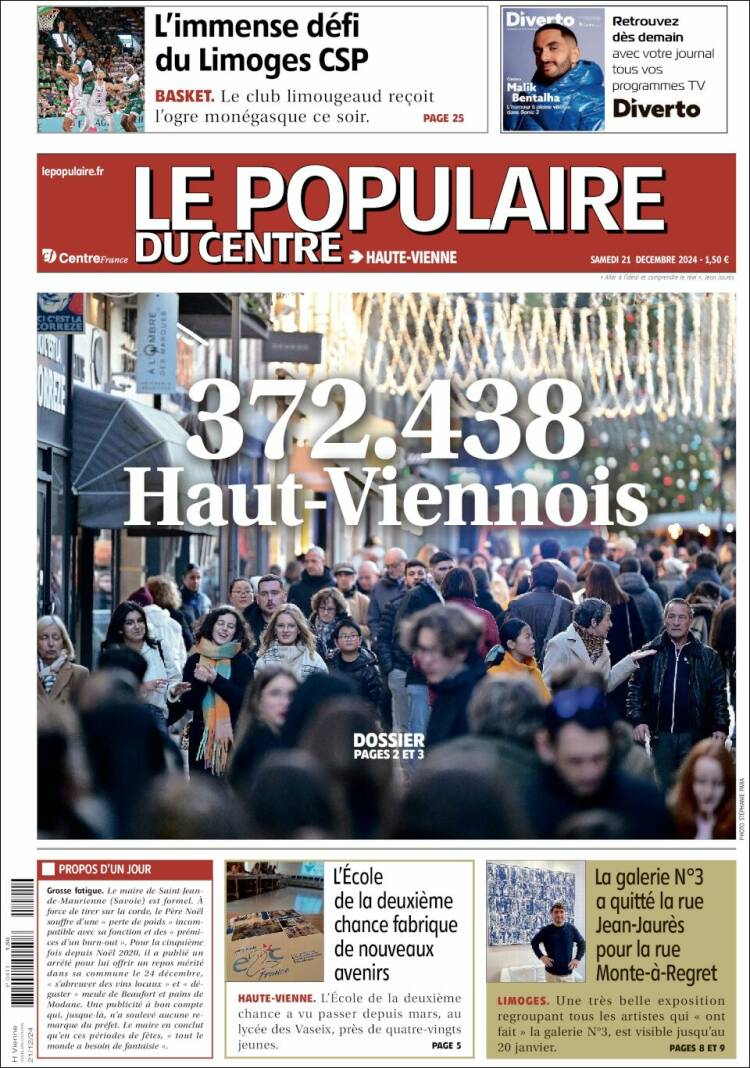 Portada de Le Populaire du Centre (France)