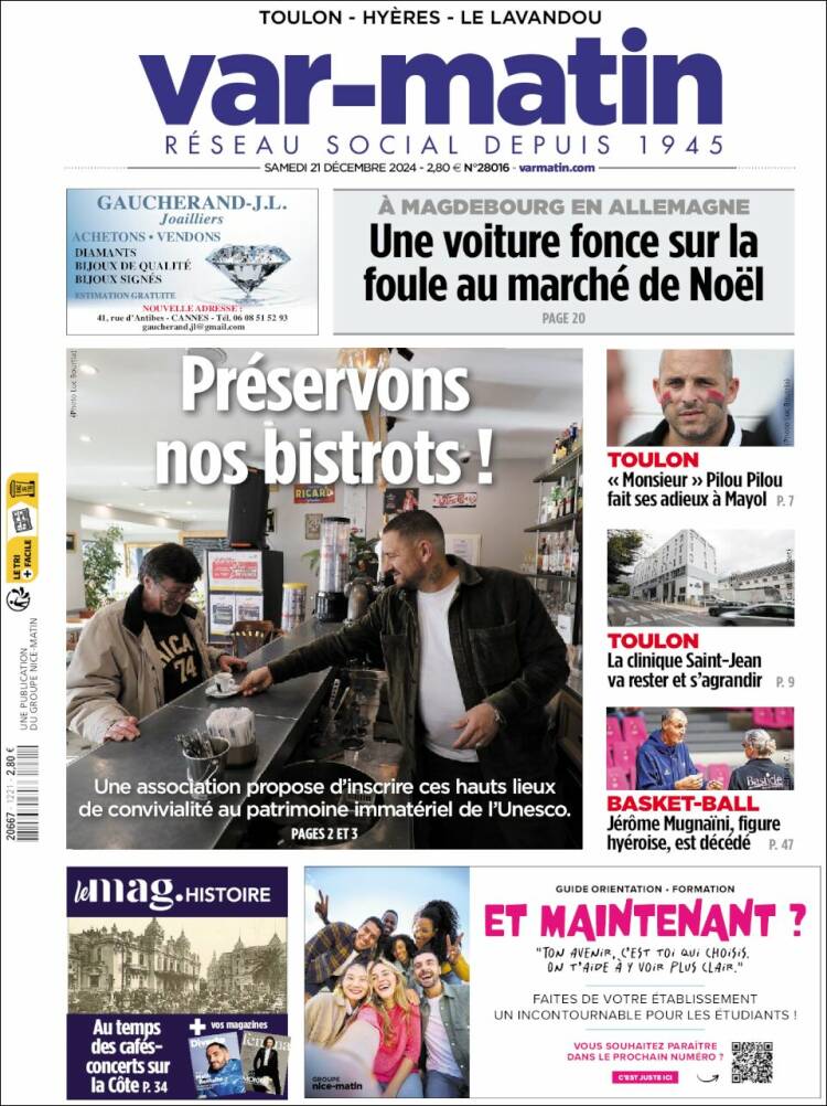 Portada de Var-Matin (France)