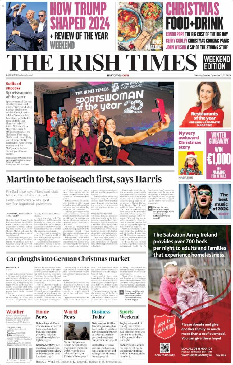 Portada de Irish Times (Ireland)