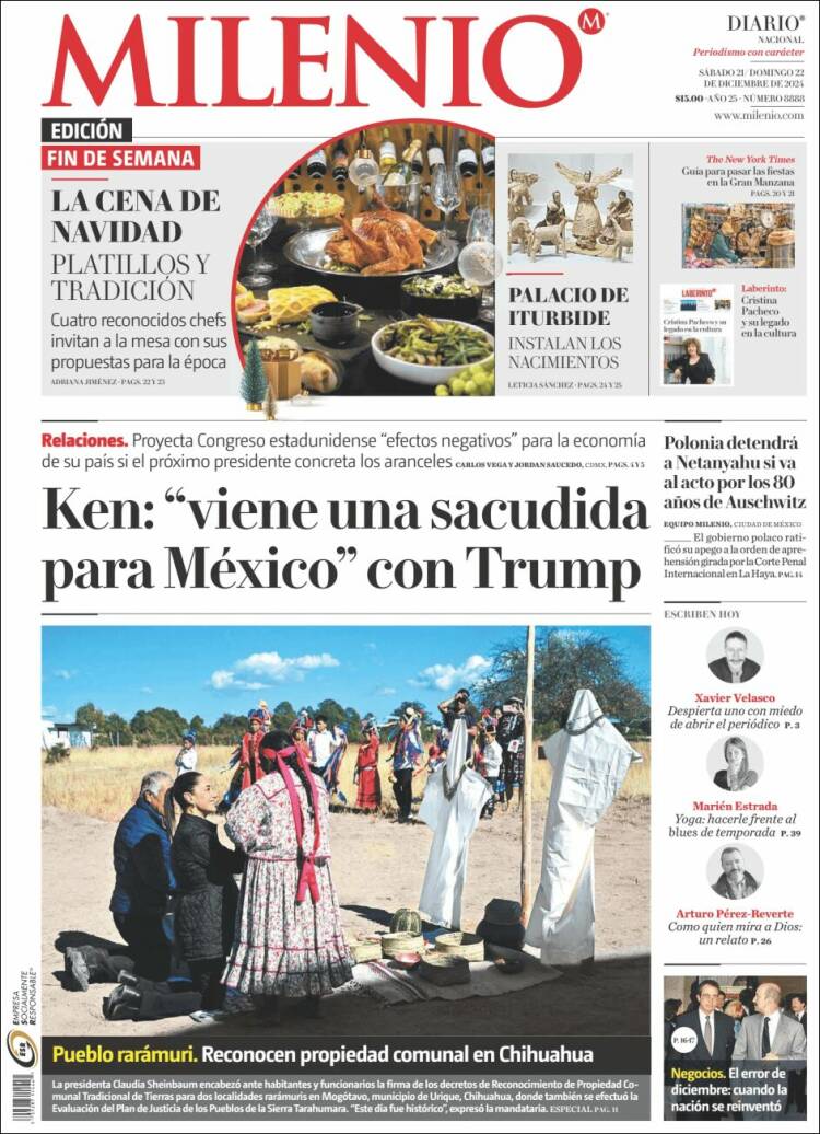 Portada de Milenio (México)
