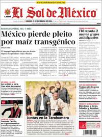 Portada de El Sol de México (Mexico)