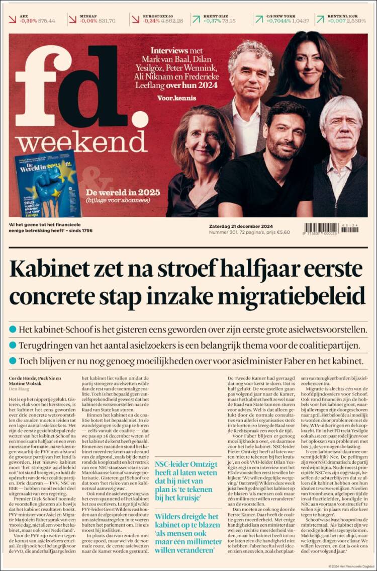 Portada de Het Financieele Dagblad (Netherlands)