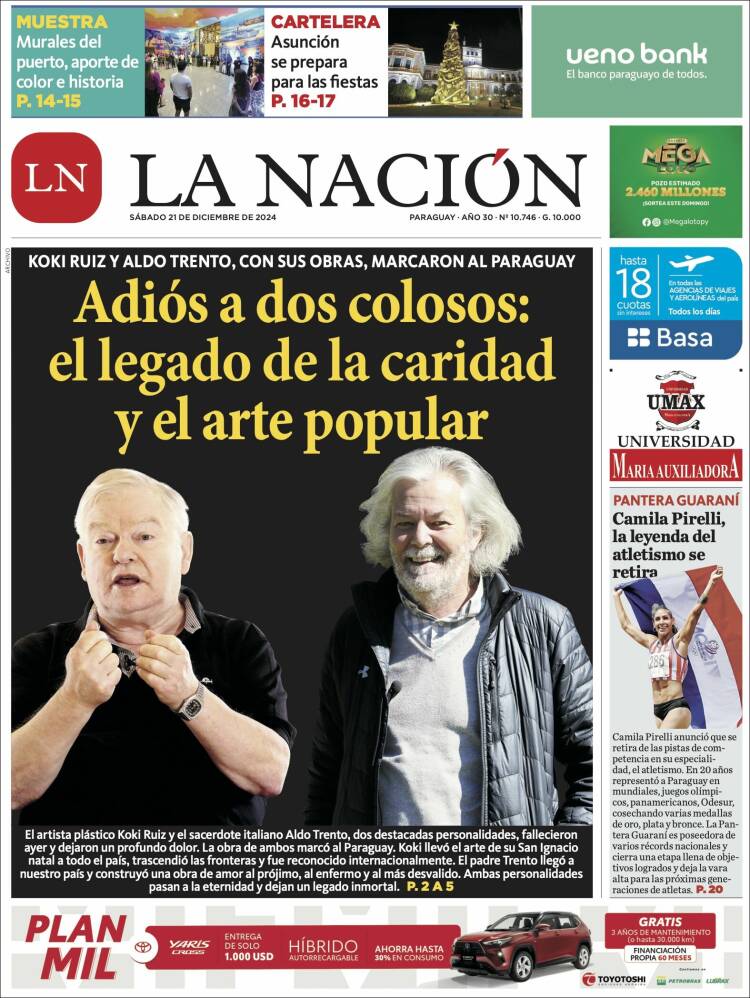 Portada de La Nación (Paraguay)