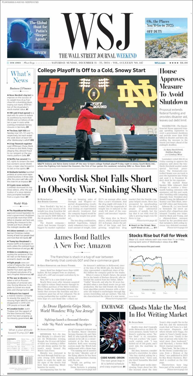 Portada de Wall Street Journal (USA)