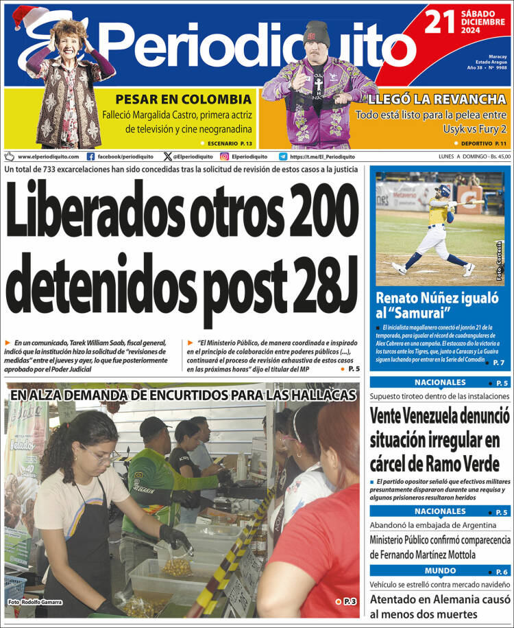 Portada de Periodiquito de Aragua (Venezuela)
