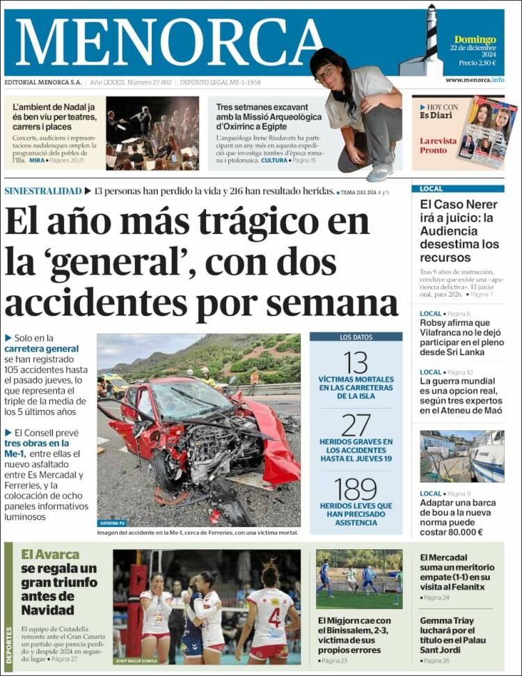 Portada de Menorca - Diario Insular (España)