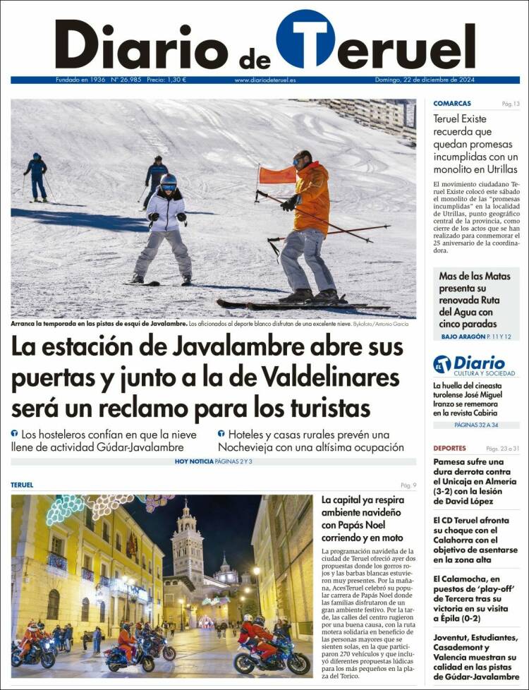 Portada de Diario de Teruel (España)