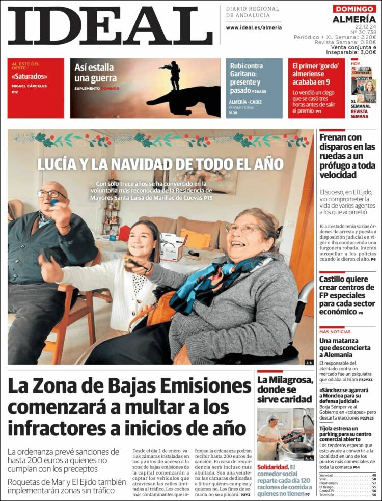 Portada de Ideal Almeria (España)