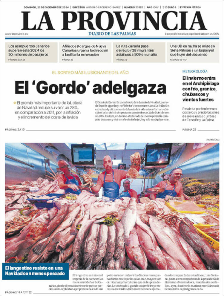 Portada de La Provincia (España)