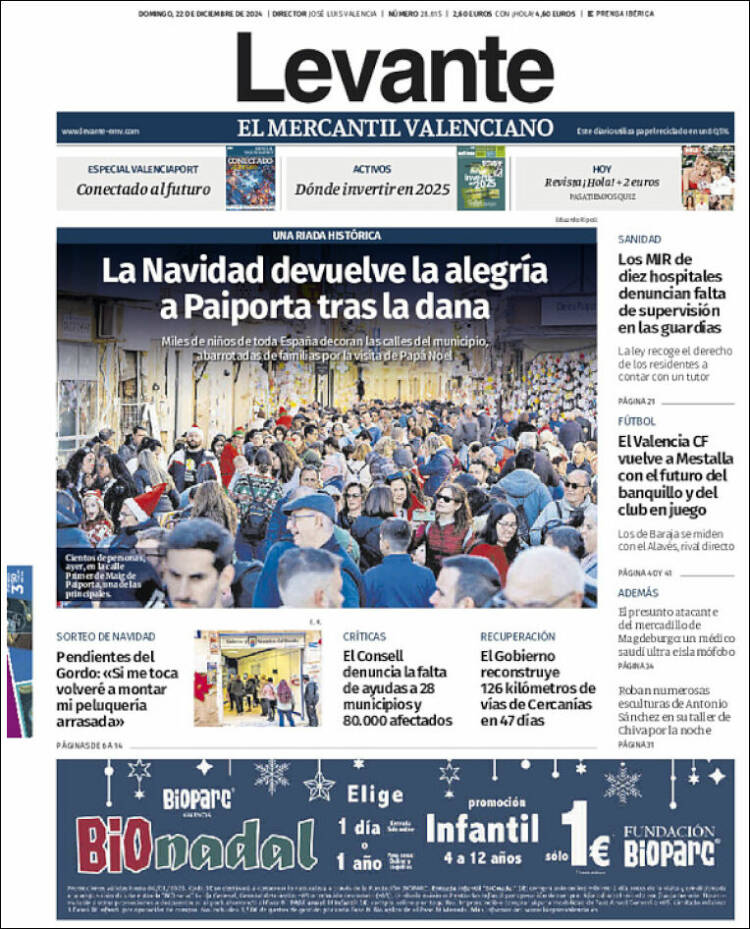 Portada de Levante (España)