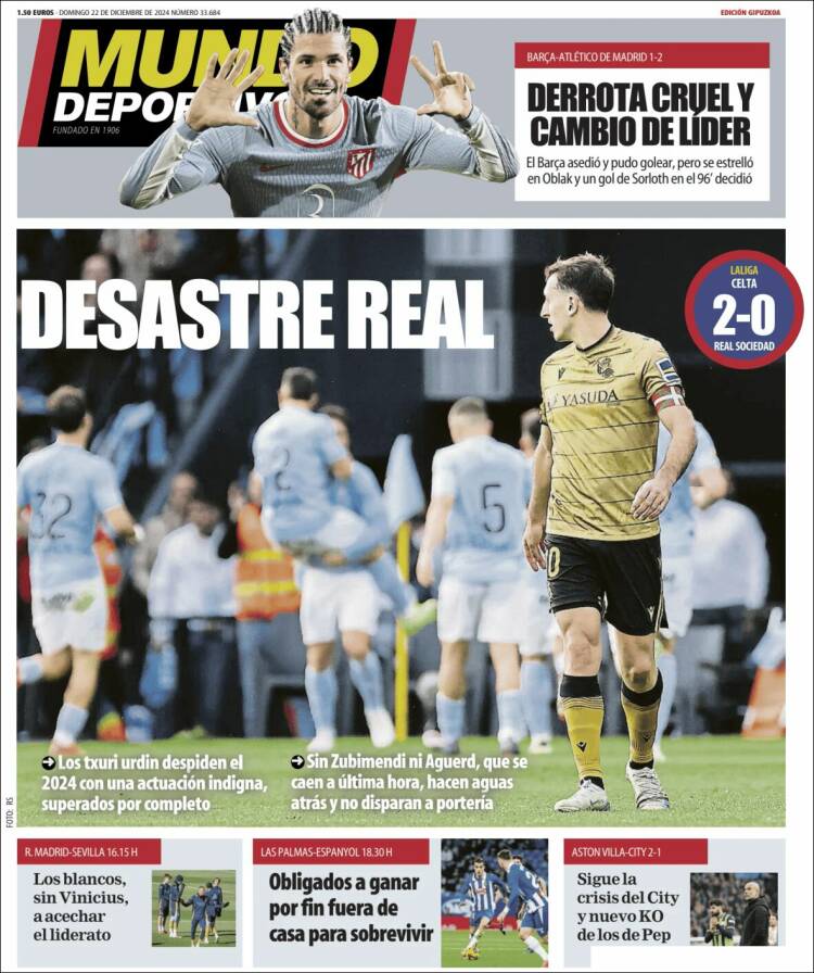 Portada de Mundo Deportivo Gipuzkoa (España)