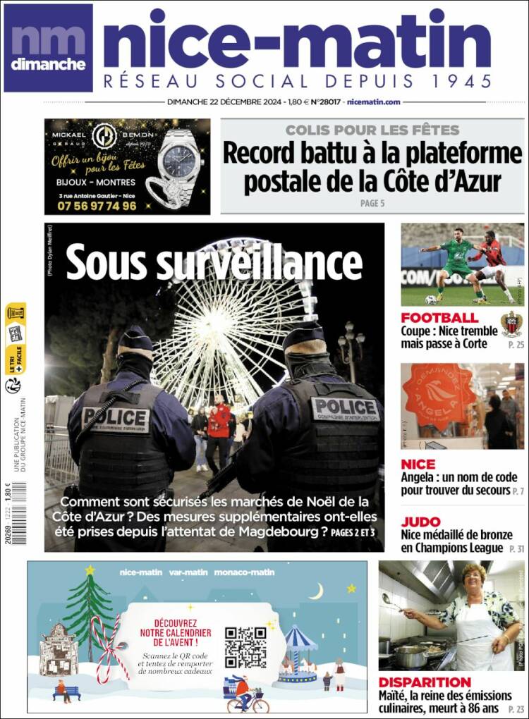 Portada de Nice-Matin (France)