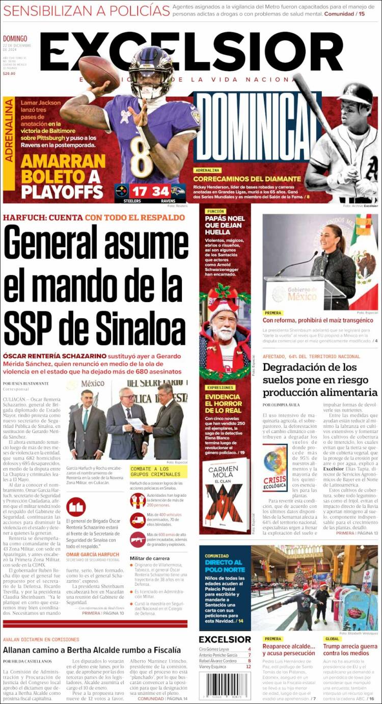 Portada de Excelsior (México)